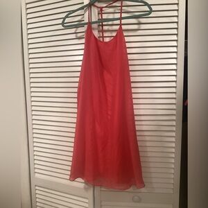 Aqua braided back mid dress S